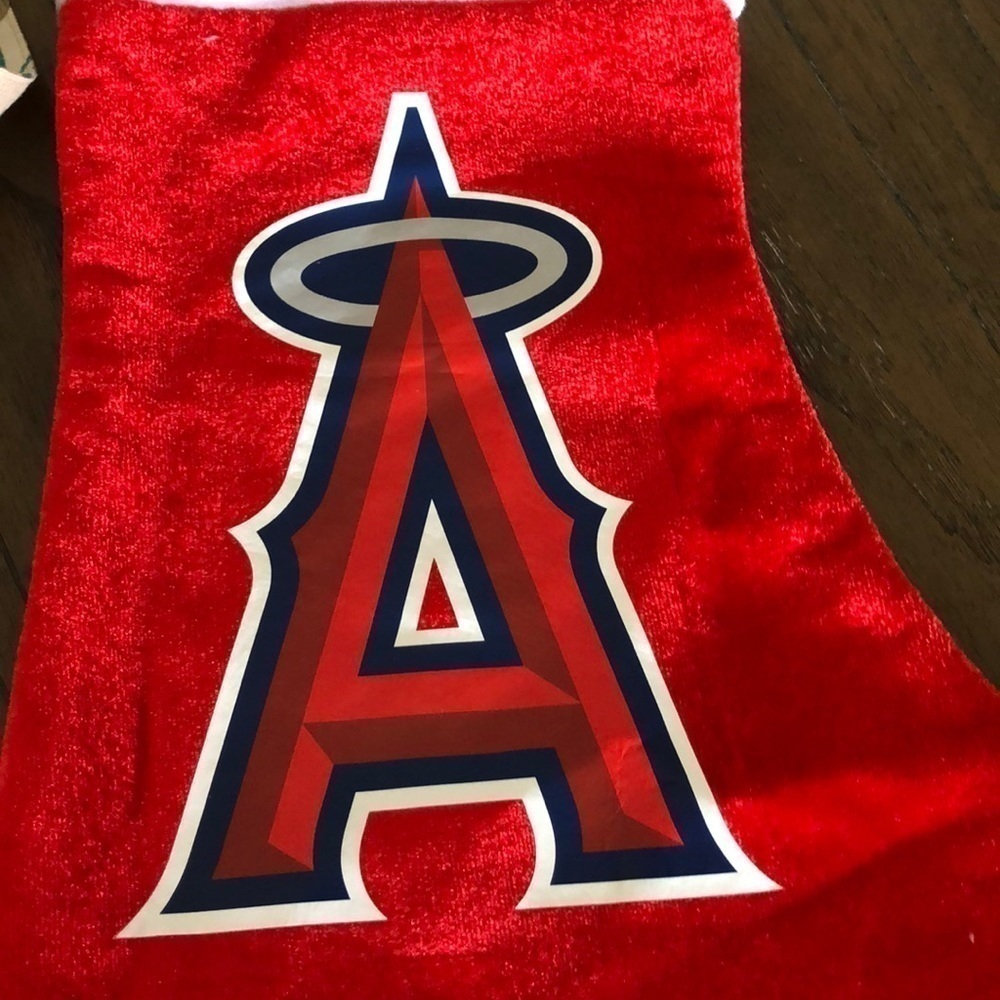 Angels Baseball Christmas Stocking - Picture 2 of 2